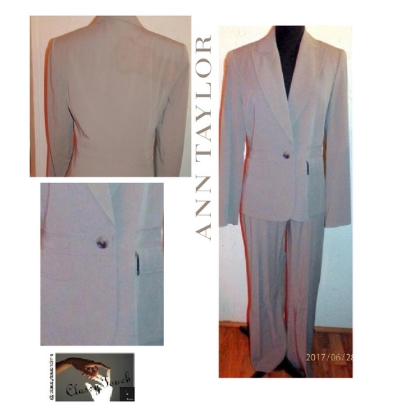 Ann Taylor Jackets & Blazers - Ann Taylor Light Olive Green Seasonal Pant Suit S